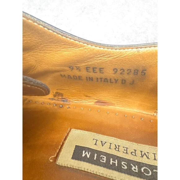 Florsheim Imperial Black Leather Detailed Monk Strap Buckle Dress Shoe Men 9.5EE - Picture 7 of 8